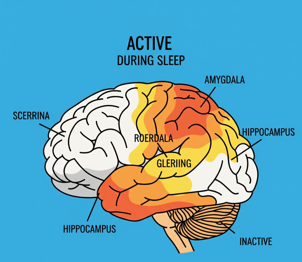brain showing emotional processing during sleep