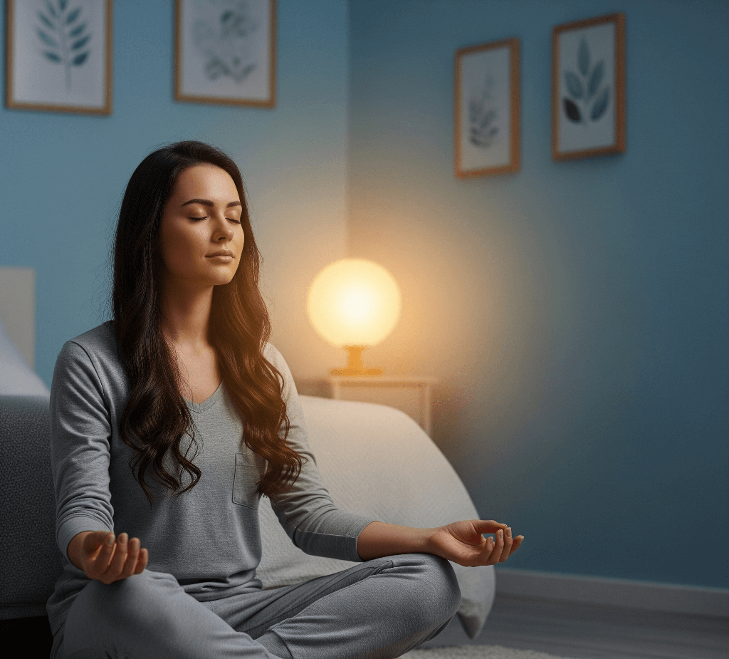 using mindfulness to relieve stress before bedtime