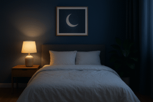 Peaceful bedroom setup for deep sleep