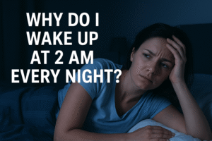 woman is unable to sleep at 2am