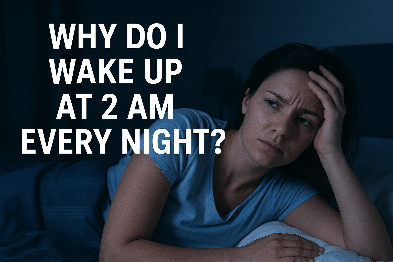 woman is unable to sleep at 2am